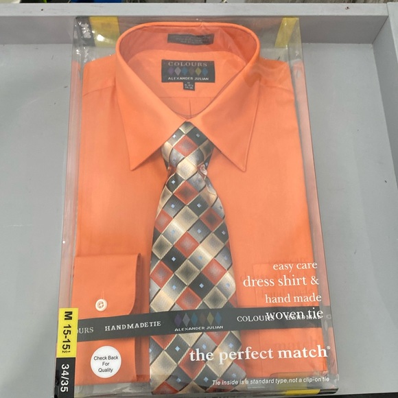 NWT COLOURS BY ALEXANDER JULIAN MENS DRESS TOP. - Picture 1 of 3